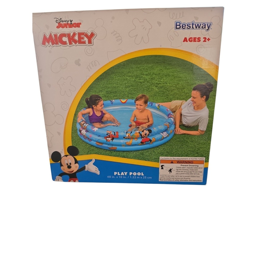 Disney Junior Mickey Mouse Inflatable Play Pool 48" Bestway Kids Toddler Ages 2+
